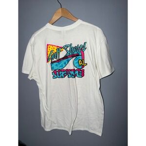 Gulf Shores AL Surf Style Graphic T Shirt White XL
